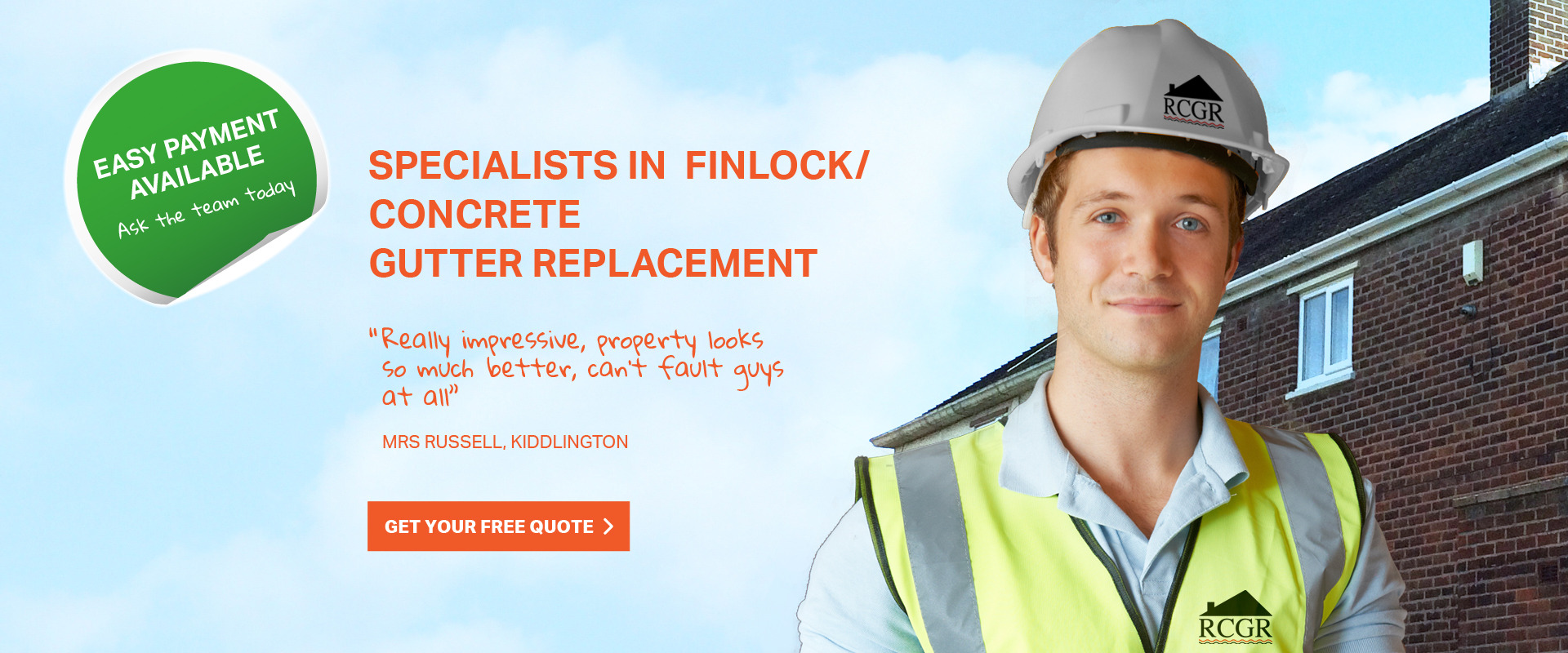 Specialists in Finlock / Concrete Gutter Replacements. Get a FREE quote today.